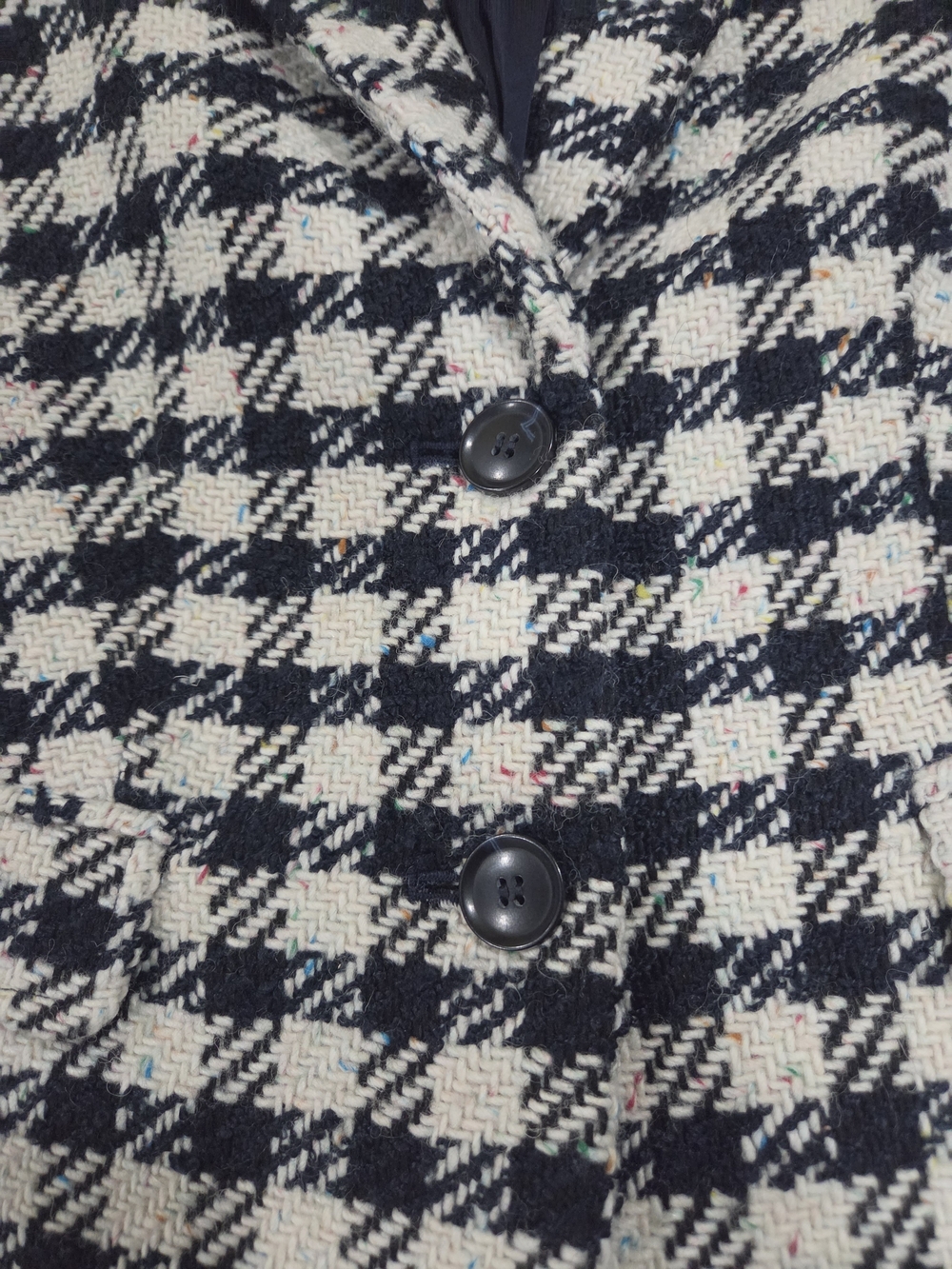 Talbots Black & White Houndstooth Blazer Jacket - Picture 4 of 11